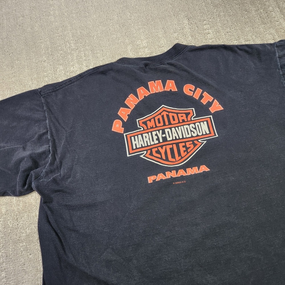 Vintage Harley Davidson Shirt Men XL Distressed Faded 90s Y2K USA Bar Logo